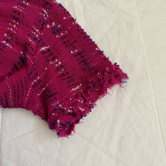 Zara Knitted / Frayed Crop Top - Picture 2 of 9